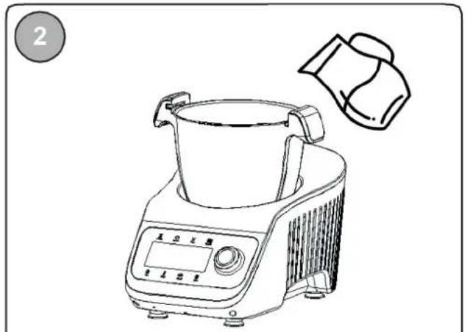 LIVOO DOP219W - Verwendung der Multifunktions-Küchenmaschine mit Zubehör f. Dampfgarbehälter - 2