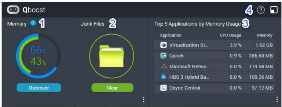 QNAP TVSh474 - Menu principal - 1