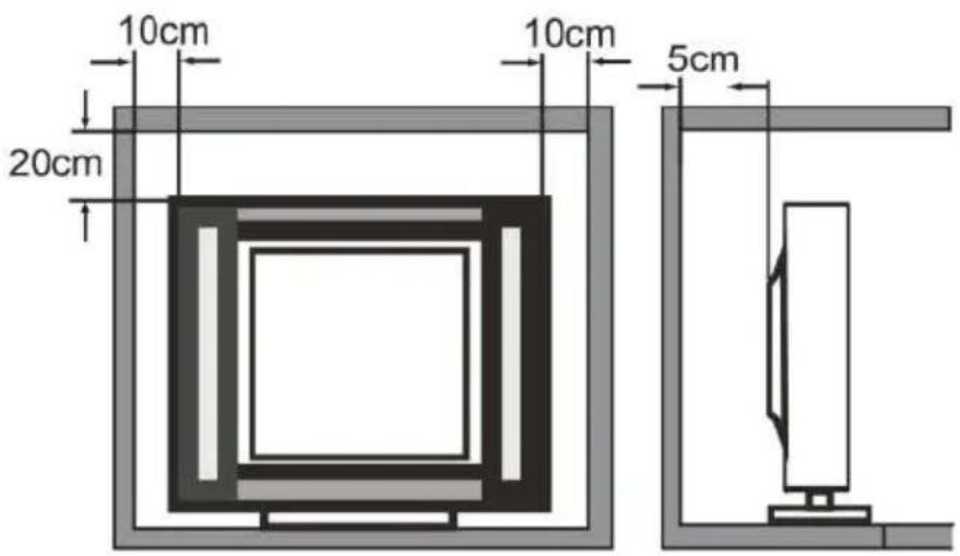 Krüger&Matz KM0240FHDS5 - Minimale afmetingen bij installatie - 1