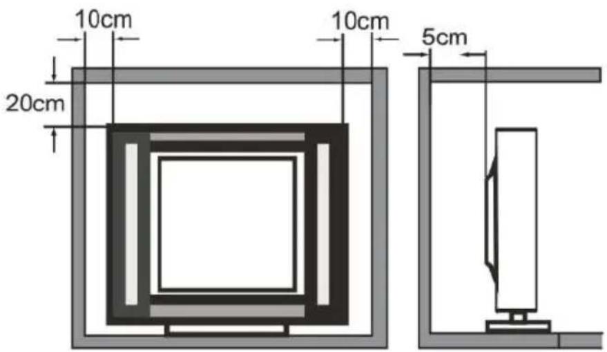 Krüger&Matz KM0240FHDS5 - Distances minimales pour l'installation - 1