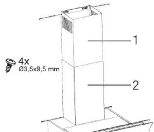 GRUNDIG GDSP 5470 DXSCH - Montering av røykrøret - 1