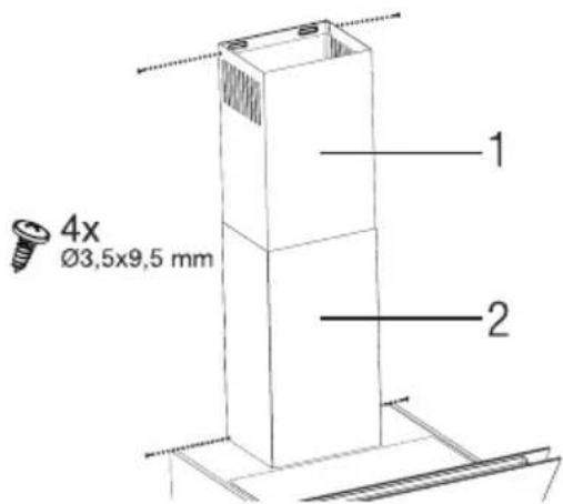 GRUNDIG GDSP 5470 DXSCH - Instalación de la campana en el conductor - 1