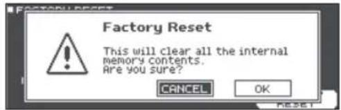 ROLAND VAD507 - Restaurer les réglages d'usine (factory RESET) - 2