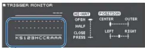 TRIGGER MONITOR KS123HCCRAAA HI-HAT OPEN HALF CLOSE PRESS POSITION CENTER OUTER LEFT RIGHT