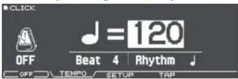 ROLAND VAD507 - Appuyez une nouvelle fois sur le bouton [F1]. - 1