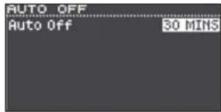 AUTO OFF Auto Off 50 MINS