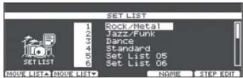 ROLAND TD27KV2 - Créer une set list - 2