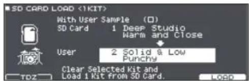 ROLAND TD27KV2 - Chargement d'un KIT sauvegarde sur carte SD (KIT 1 LOAD) - 1