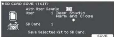 ROLAND TD27KV2 - Sauvegarder un KIT de batterie sur carte SD (1 KIT SAVE) - 1