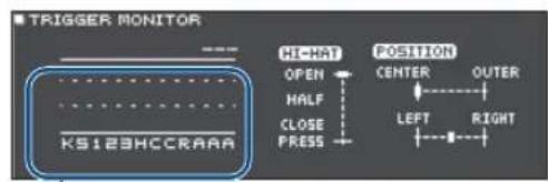 ROLAND TD27KV2 - Voir les informations de capteur pour chaque pad (monitor) - 1