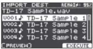 IMPORT DEST REMAIN: 95? TD-17 Sample.Way U001 TD-17 Sample 1 U002 TD-17 Sample 2 U003 TD-17 Sample 3 U004 TD-17 Sample 4 [PREVIEW] EXECUTE