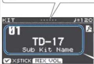 KIT 01 TD-17 Sub Kit Name ✓ XSTICK MIX VOL