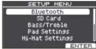ROLAND TD17KVX2 - Appuyez sur le bouton [SETUP]. - 1
