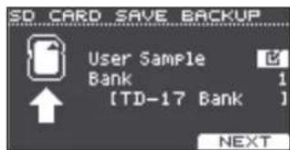 ROLAND TD17KVX2 - Sauvegarde sur une carte SD - 2