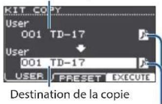 ROLAND TD17KVX2 - Bouton [F1] (USER) - 1