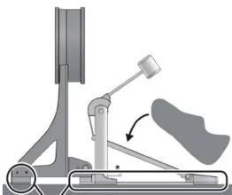 ROLAND KD10 - Fixation de la pédale de grosse caisse - 2