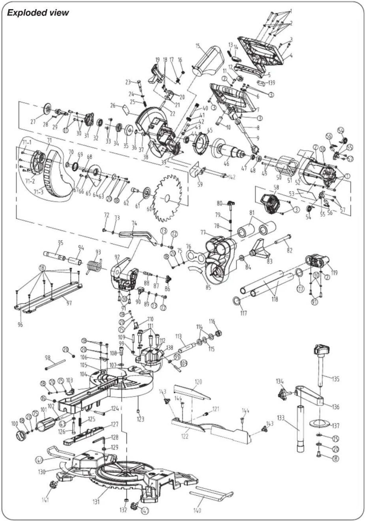Ferm MSM1039 - Spare parts list - 1