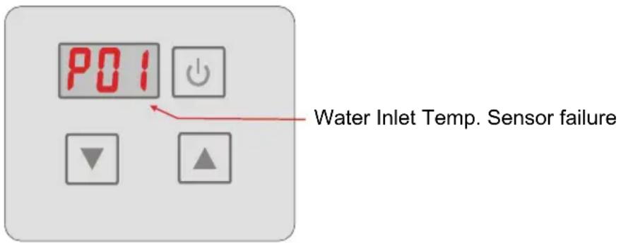 HAYWARD Classic Heat Pump - Malfunction display - 1