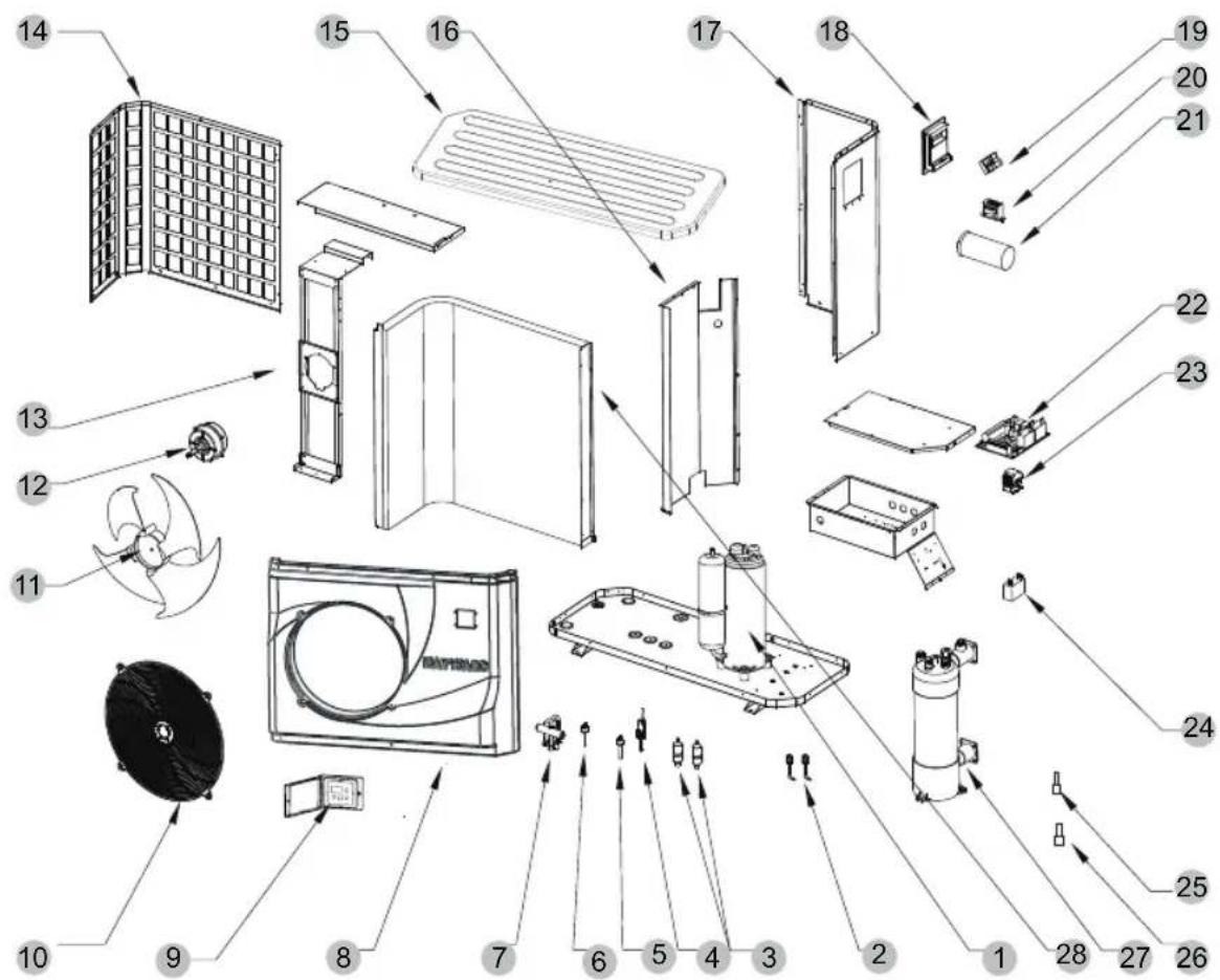 HAYWARD Classic Heat Pump - Exploded View(HP50CL) - 4