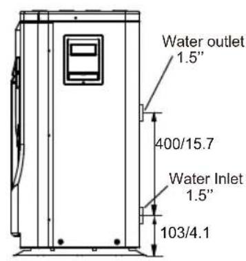 HAYWARD Classic Heat Pump - The dimensions for Swimming Pool Heat Pump Unit - 1