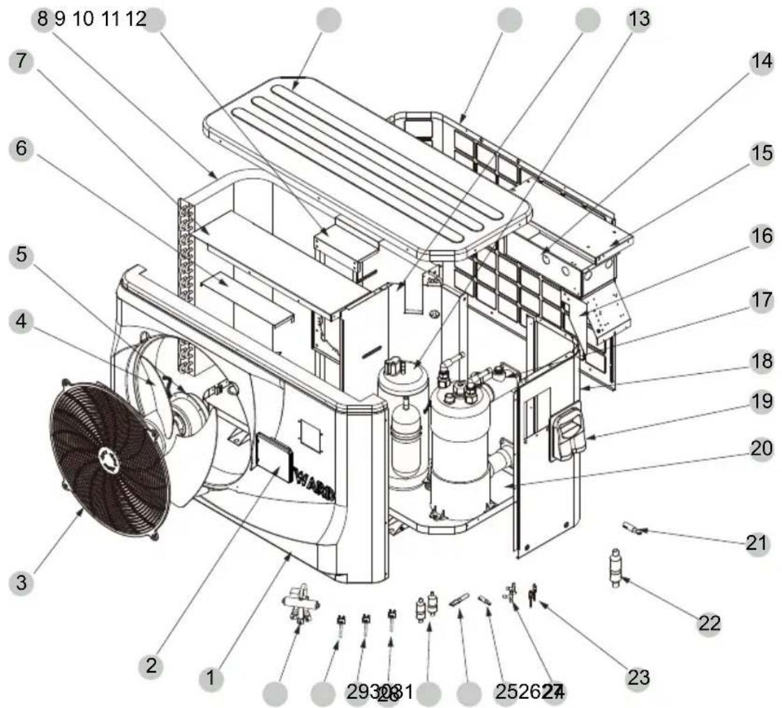 HAYWARD Classic Heat Pump - Exploded View(HP50CL) - 1