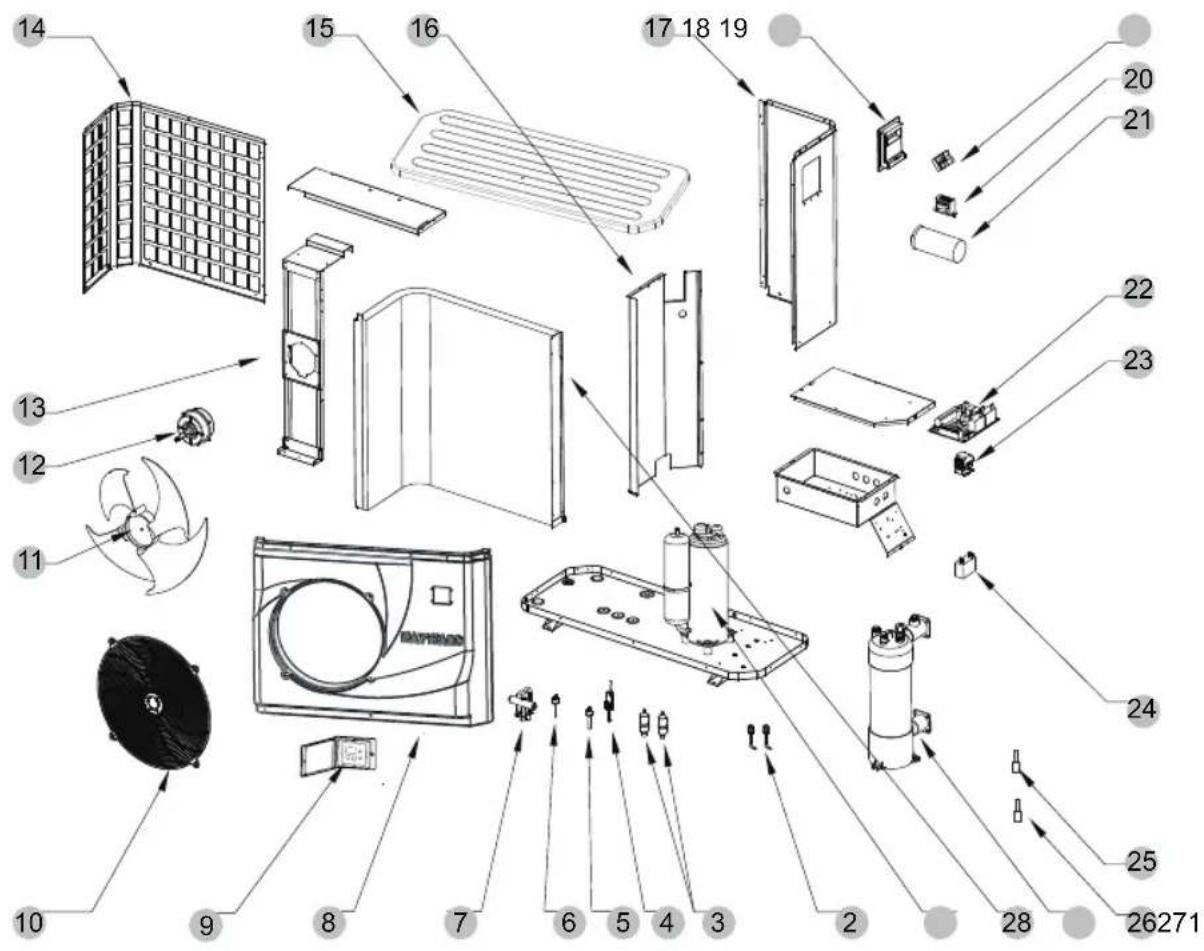 HAYWARD Classic Heat Pump - Exploded View(HP50CL) - 3