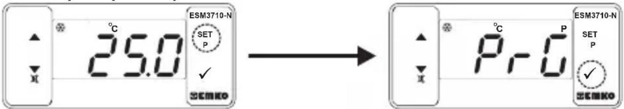 Emko ESM3710N - Acceder al Modo de Programación, Cambiar y Guardar Parámetros - 1