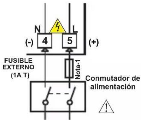 Emko ESM3710N - Conexión de la entrada de la tensión de alimentación del dispositivo - 1