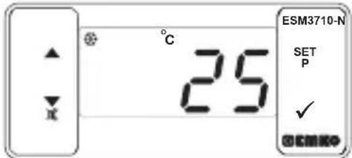 Emko ESM3710N - Cambiar y guardar el valor establecido de temperatura - 4