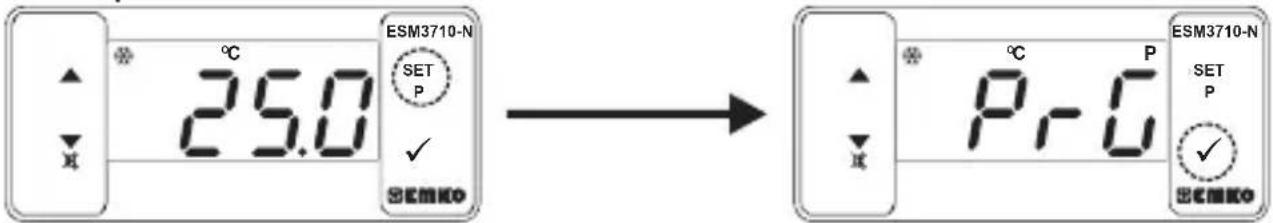 Emko ESM3710N - Aktivierung des Programmiermodus, Ändern und Speichern von Parametern - 1