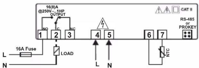 Emko ESM3710N - Device Label and Connection Diagram - 2