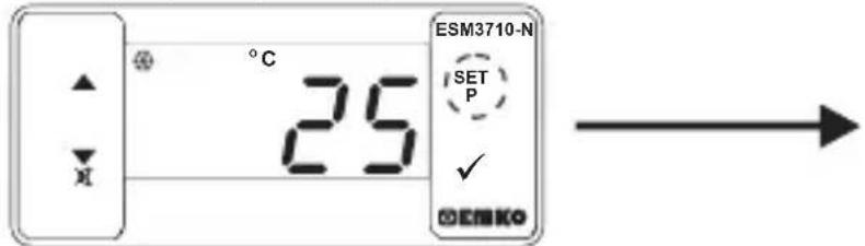 Emko ESM3710N - Cambiar y guardar el valor establecido de temperatura - 1