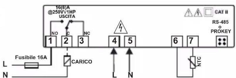 Emko ESM3710N - Etichetta del dispositivo e schema di collegamento - 2