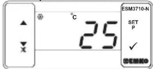 Emko ESM3710N - Änderung und Speichern des Temperatursollwerts - 4