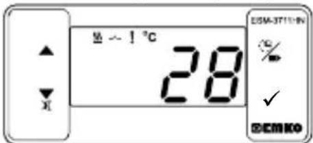 Emko ESM3711HN - Modifica e salvataggio del valore impostato della temperatura - 4