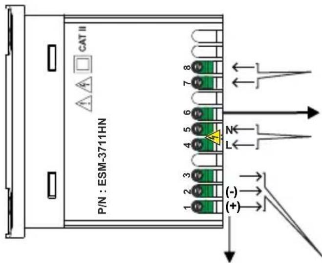 Emko ESM3711HN - Elektrisches Anschlussschema - 1