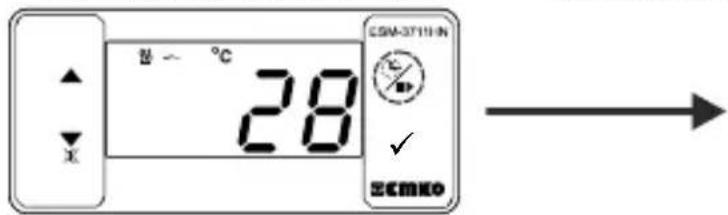 Emko ESM3711HN - Modifica e salvataggio del tempo di cottura (Timer) Valore del parametro - 1