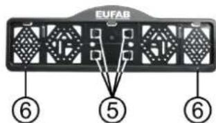 Eufab 11563 - Montaggio del portatarga - 3