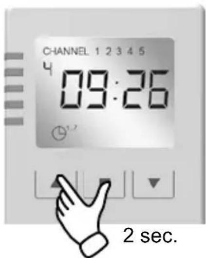 CHANNEL 1 2 3 4 5 4 09:26 2 sec.
