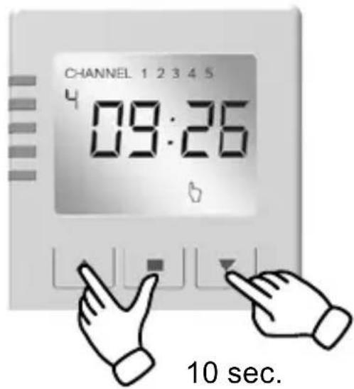 CHANNEL 1 2 3 4 5 4 09:26 10 sec.