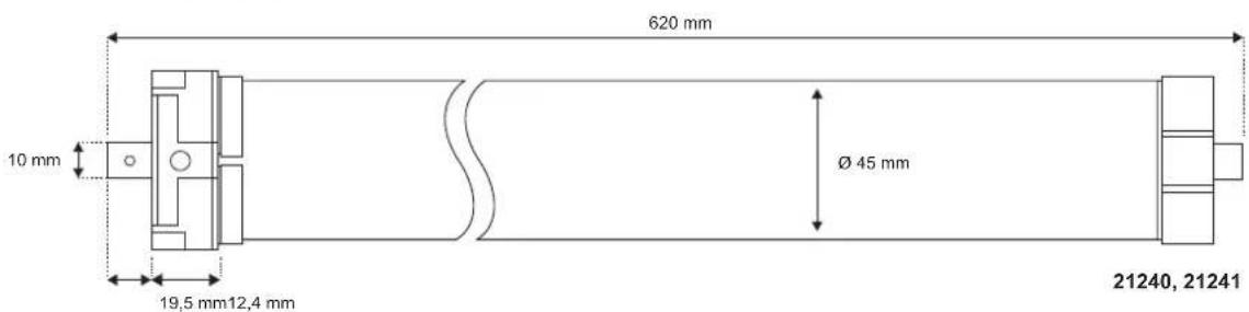 620 mm 10 mm Ø 45 mm 19,5 mm 12,4 mm 21240, 21241