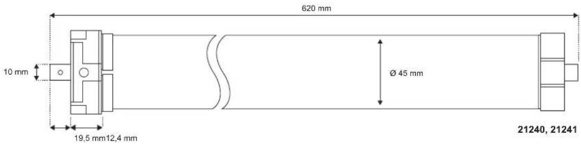 620 mm 10 mm Ø 45 mm 19,5 mm 12,4 mm 21240, 21241