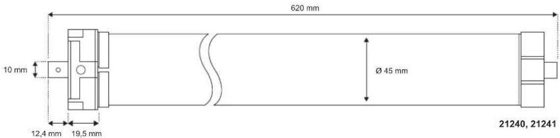 620 mm 10 mm Ø 45 mm 12,4 mm 19,5 mm 21240, 21241