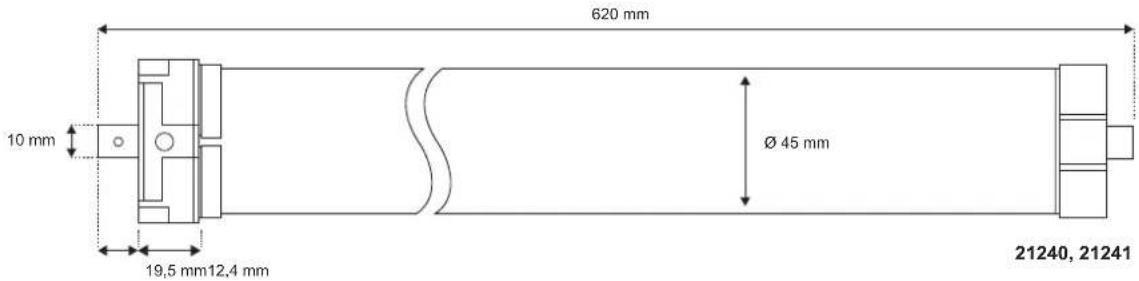 620 mm 10 mm Ø 45 mm 19,5 mm 12,4 mm 21240, 21241