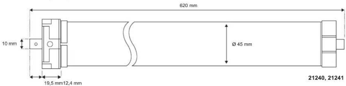620 mm 10 mm Ø 45 mm 19,5 mm 12,4 mm 21240, 21241