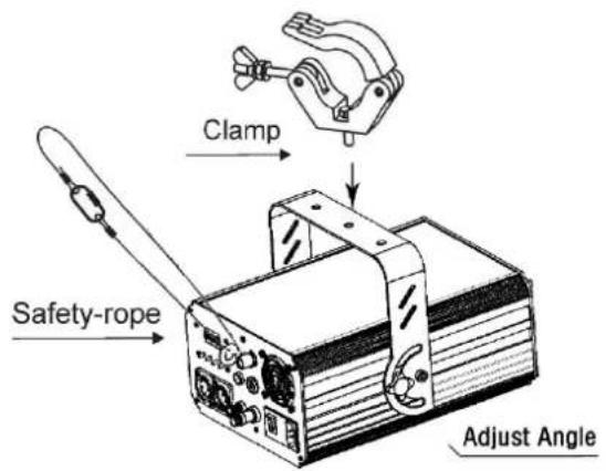 Clamp Safety-rope Adjust Angle