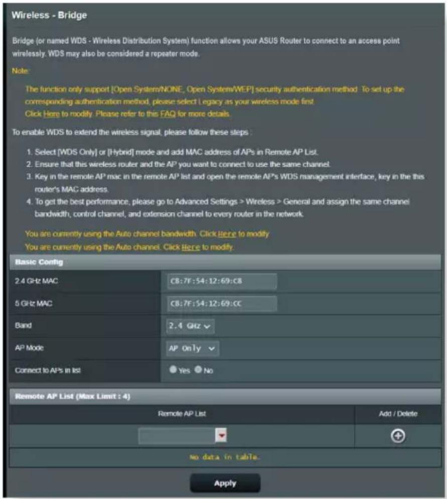 ASUS RTAXE7800 - Pontage WDS - 1