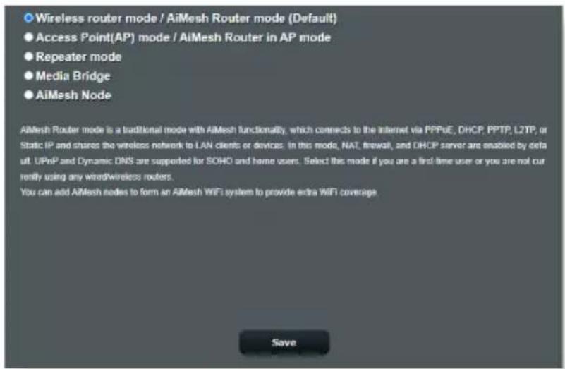 ASUS RTAXE7800 - Mode de fonctionnement - 1