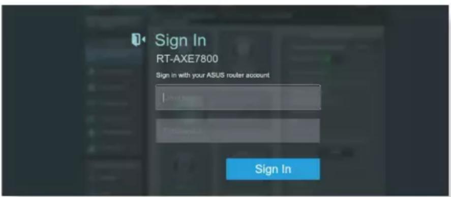 ASUS RTAXE7800 - Pour vous connecter à l'interface de gestion : - 1