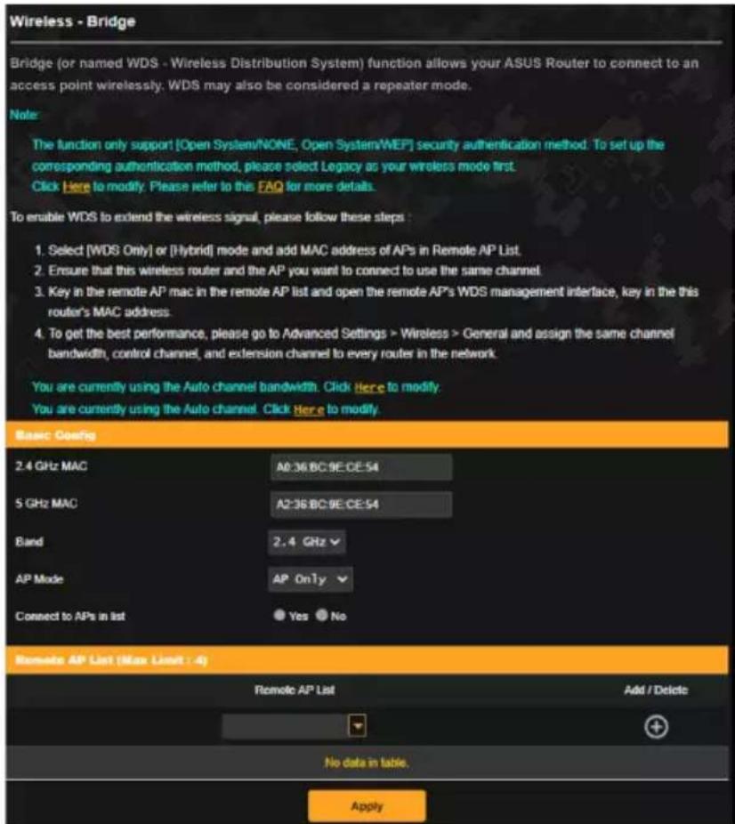 ASUS TUF Gaming TUFAX3000 V2 - Pontage WDS - 1
